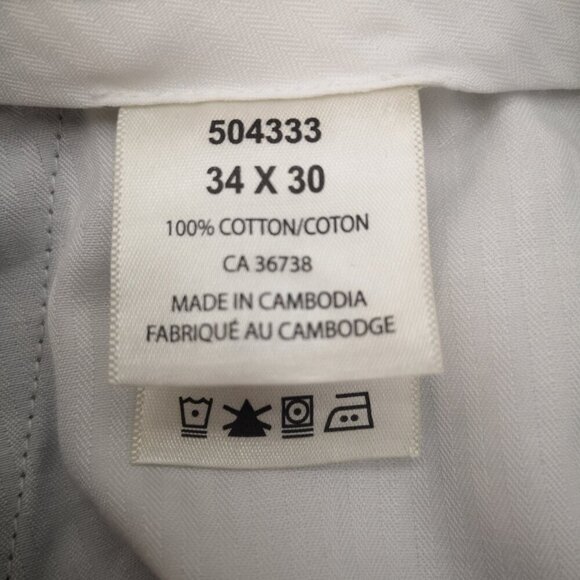 NWT Reaction Kenneth Cole Men's Size 34/30 Straight Legs Grey Flat Front Pants - Picture 3 of 13